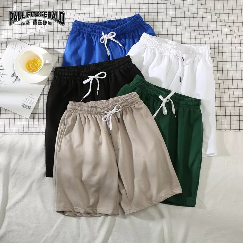 Quần Short Thể Thao Ống Rộng Màu Trơn Dễ Thương Cho Nam