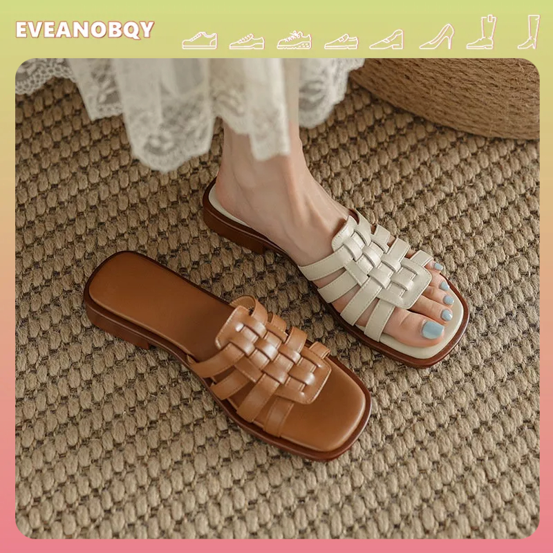 【EVEANOBQY】Dép Sandal Đế Mềm Phong Cách Retro Thời Trang Mùa Hè Dành Cho Nữ