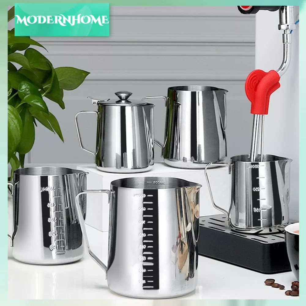 ModernHome Bình tạo bọt bằng thép không gỉ đựng sữa Cappuccino pha cà phê nghệ thuật