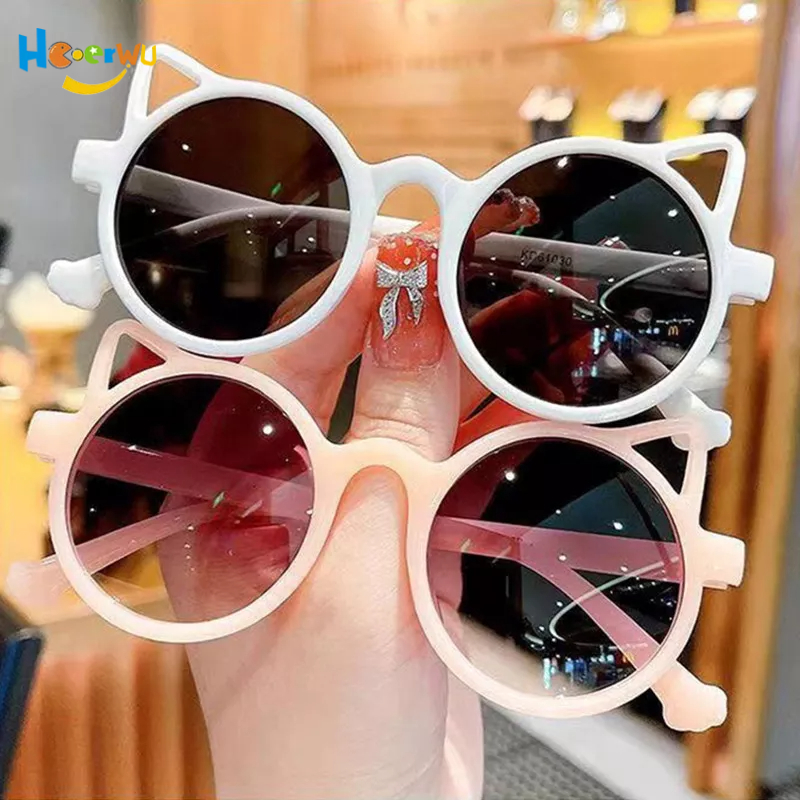 Haoerwu Kính Mát Hình Tai Mèo Nhiều Màu Sắc Đa Dạng Cho Bé