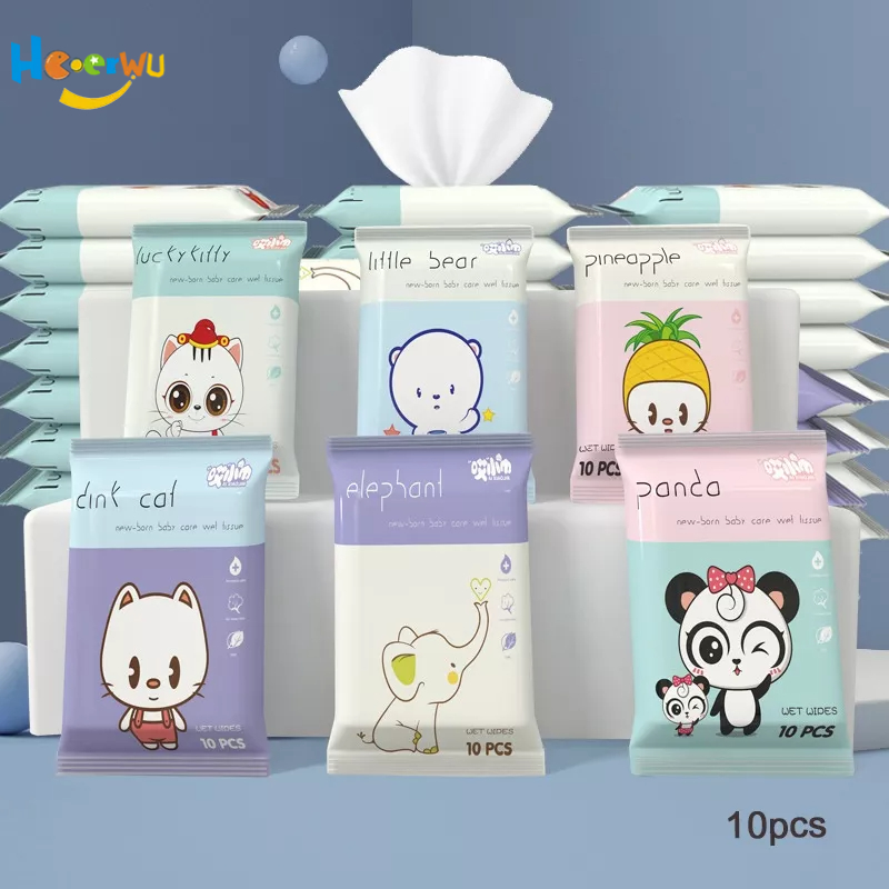 Haoerwu Khăn Giấy Ướt Di Động Lau Chùi Có Thể Tháo Rời Sản Phẩm Trẻ Em (10 Miếng / Gói)【giới hạn đặt một cái , đặt nhiều hơn sẽ không được giao】