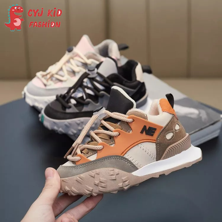 Giày Thể Thao Phối Lưới Thoáng Khí Siêu Nhẹ Phong Cách Hàn Quốc Cho Bé TTC559