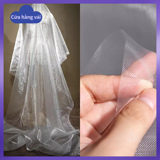 Cuộn Vải organza Cao Cấp 1.5m * 1.5m Màu Trắng Trong Suốt Lấp Lánh Dùng Làm Đồ Thủ Công DIY