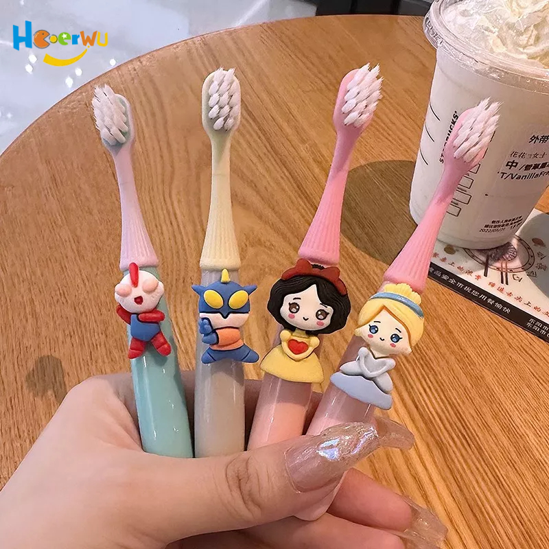 Haoerwu Bàn Chải Đánh Răng Lông Siêu Mềm Hình Hoạt Hình Cho Trẻ Em 1-12 Tuổi