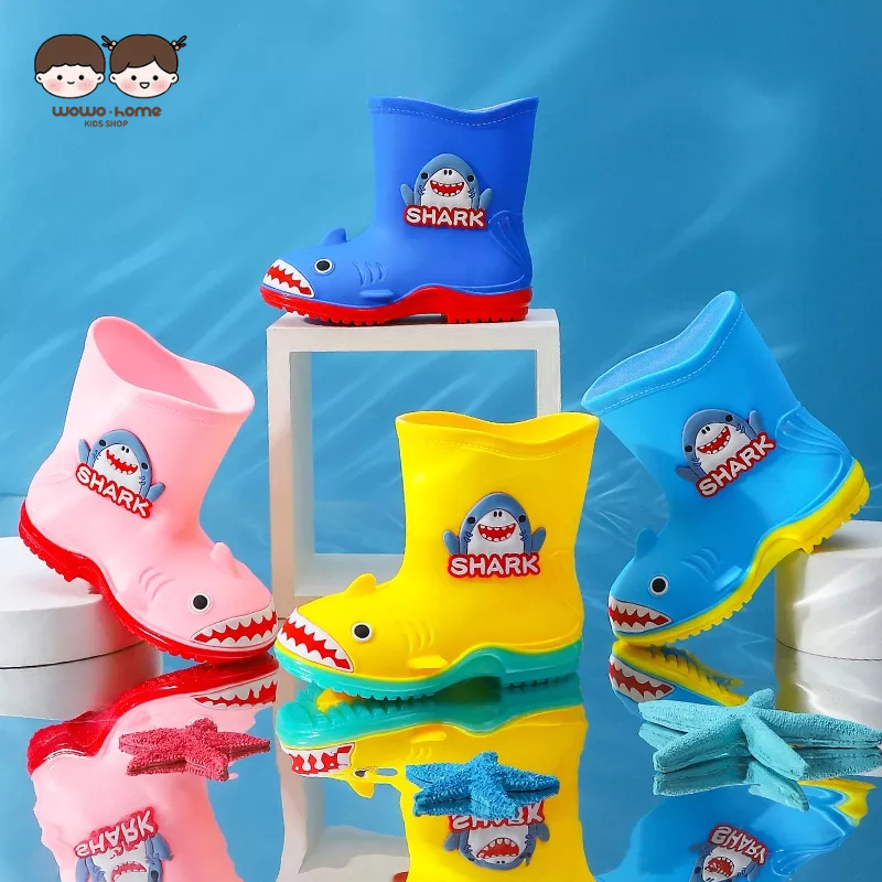 WO·WO Ủng Đi Mưa Giữ Ấm Chống Trượt Chống Thấm Nước Dành Cho Bé Trai Gái