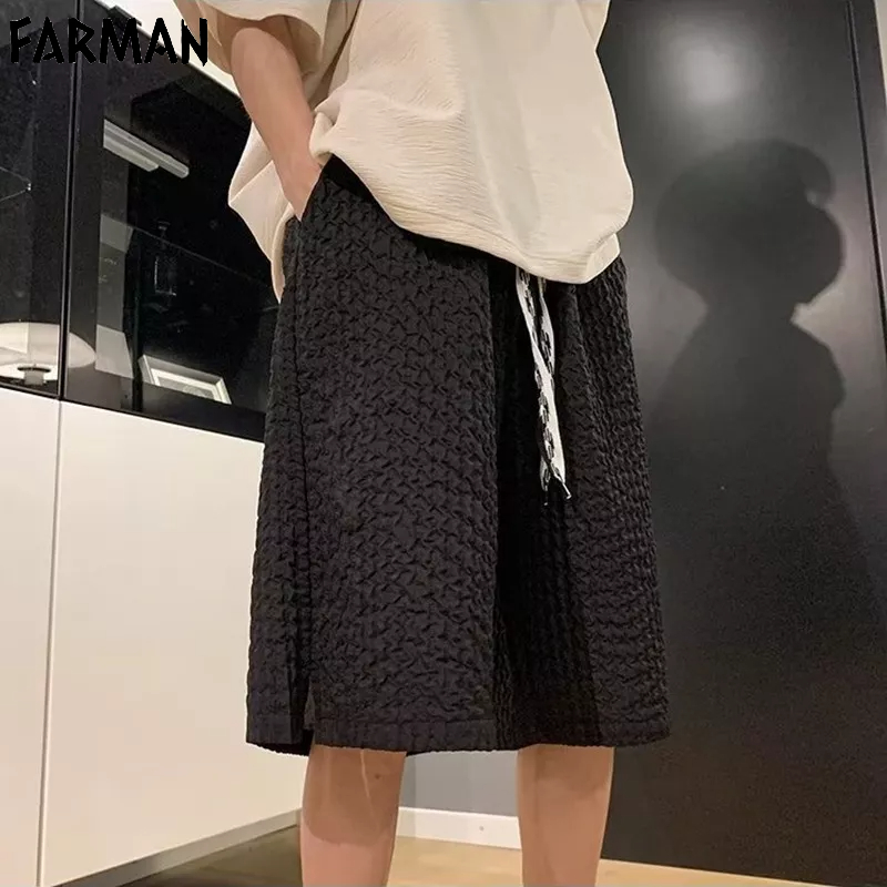 FARMAN Quần Short Thể Thao Màu Trắng Phong Cách Đường Phố Mỹ Thời Trang Mùa Hè Cho Nam
