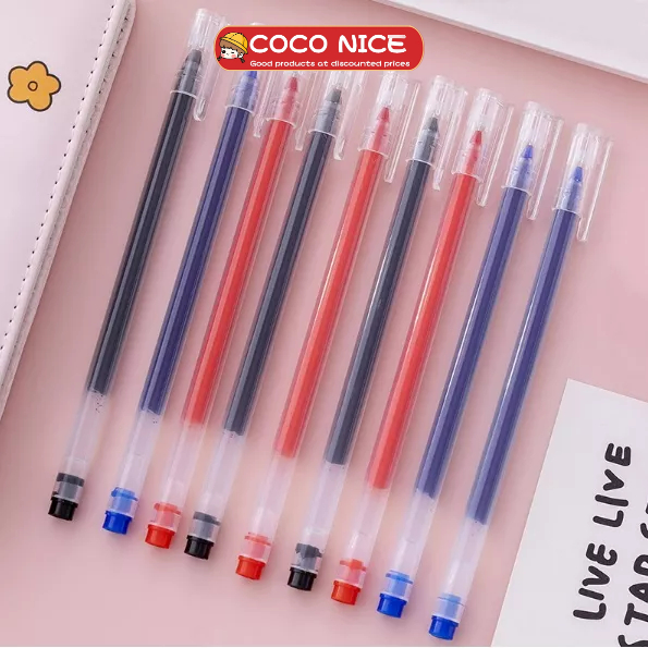 Bút Mực gel Ngòi 0.5mm Họa Tiết Sợi carbon Đen / Đỏ / Xanh