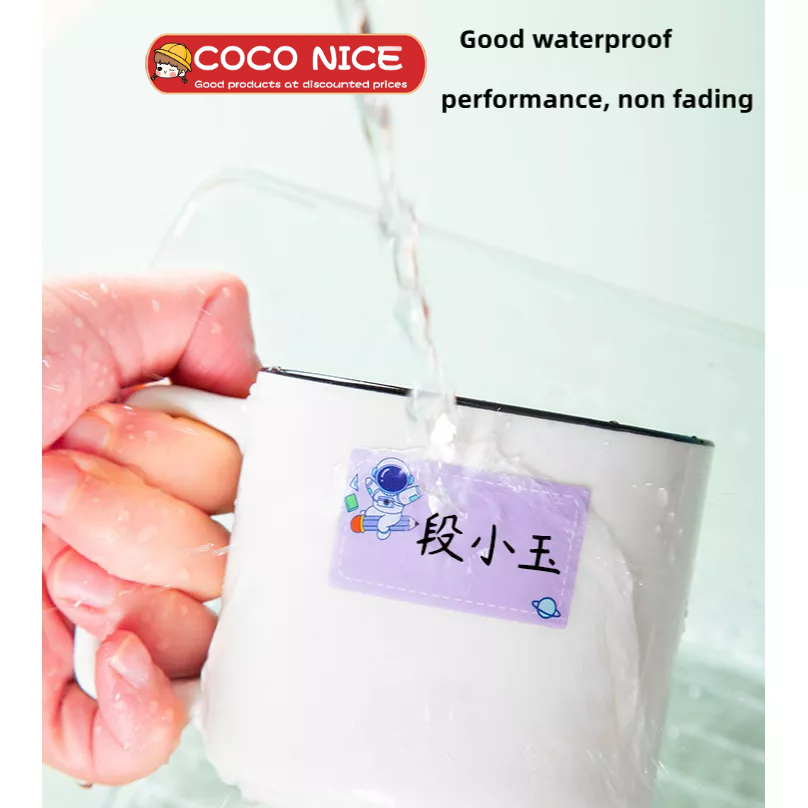 Cuộn 280 Nhãn Dán Ghi Tên Chống Thấm Nước Họa Tiết Hoạt Hình Dành Cho Học Sinh