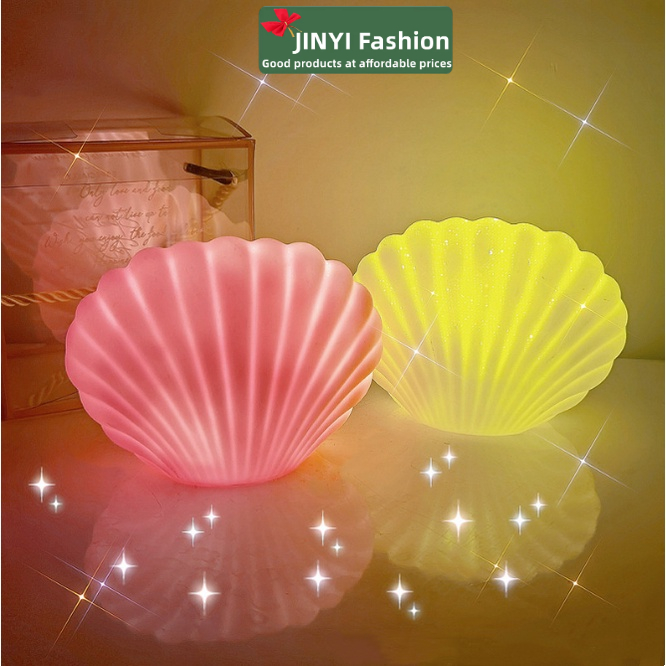Bộ Hộp Đèn LED Ngủ Hình Vỏ Sò Ngọt Ngào Trang Trí Nhà Cửa