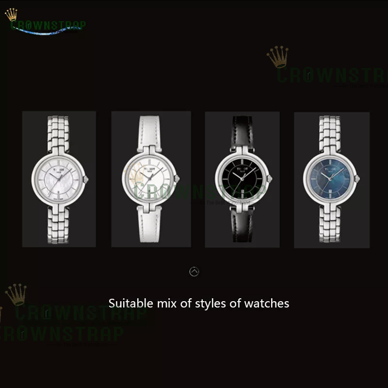 Dây Đeo Da 1853Trend Cho Đồng Hồ Tissot T094094210Dây Đeo Đồng Hồ Lấp Lánh 12mm Dành Cho Nữ