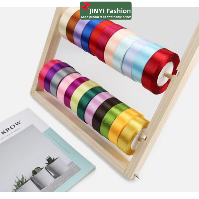 Cuộn Dây Ruy Băng Polyester Nhiều Màu Sắc 22M * 2CM Trang Trí Bó Hoa Cưới