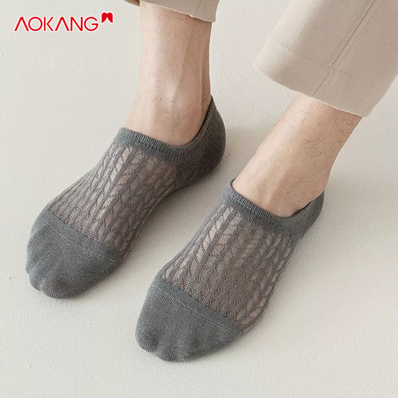 Vớ Thuyền cotton Mỏng Màu Trơn Mùa Hè Kích Thước Lớn Cho Nam