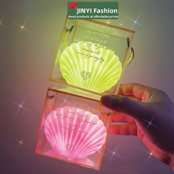 Bộ Hộp Đèn LED Ngủ Hình Vỏ Sò Ngọt Ngào Trang Trí Nhà Cửa