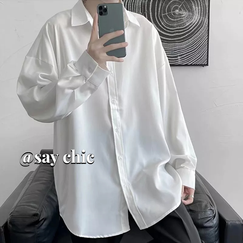 Áo Sơ Mi Phong Cách Mới Đơn Giản Và Cá Tính Đa Năng Thiết Kế Cảm Giác Như niche