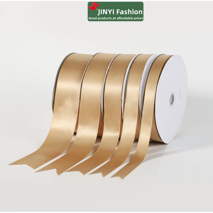 Cuộn Dây Ruy Băng Vàng Dài 22M*0.6/1.5/2.5/4Cm Trang Trí Hộp Quà Cưới