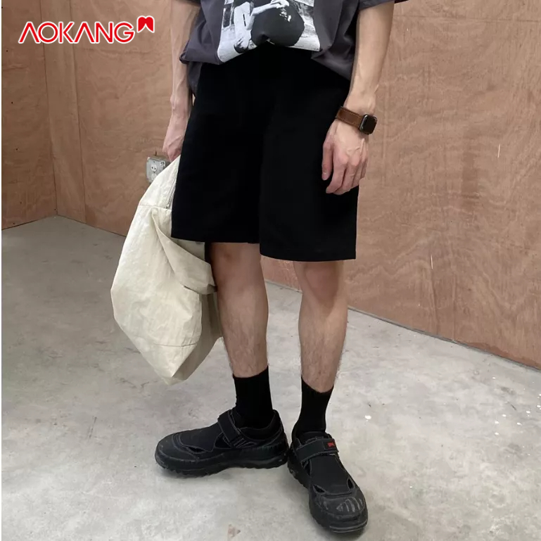 Quần short AOKANG dáng rộng phong cách đường phố Mỹ thời trang mùa hè cho nam