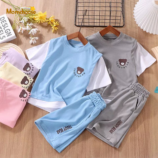 Momchoose set đồ thể thao 2 món ngắn tay thời trang năng động cho bé trai