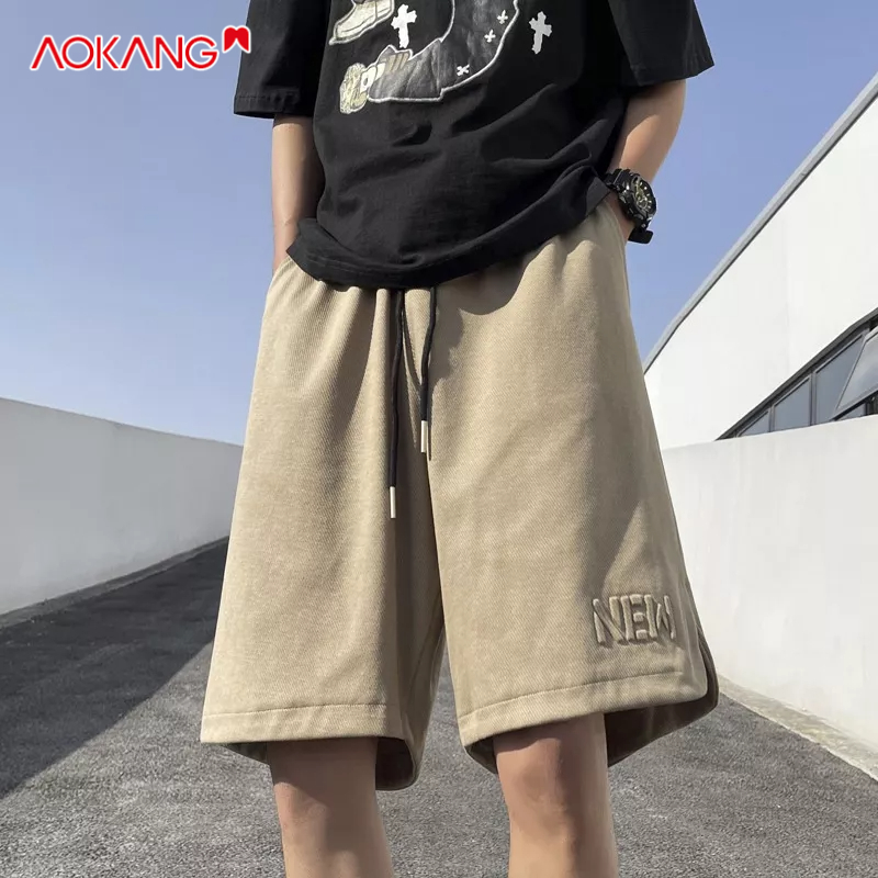 Quần ngắn ống rộng Màu Sắc Đơn Giản Cho Nam