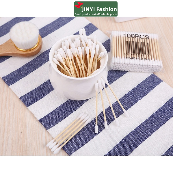 Set 100 Tăm Bông cotton Hai Đầu Dùng Một Lần Đa Năng Tiện Lợi
