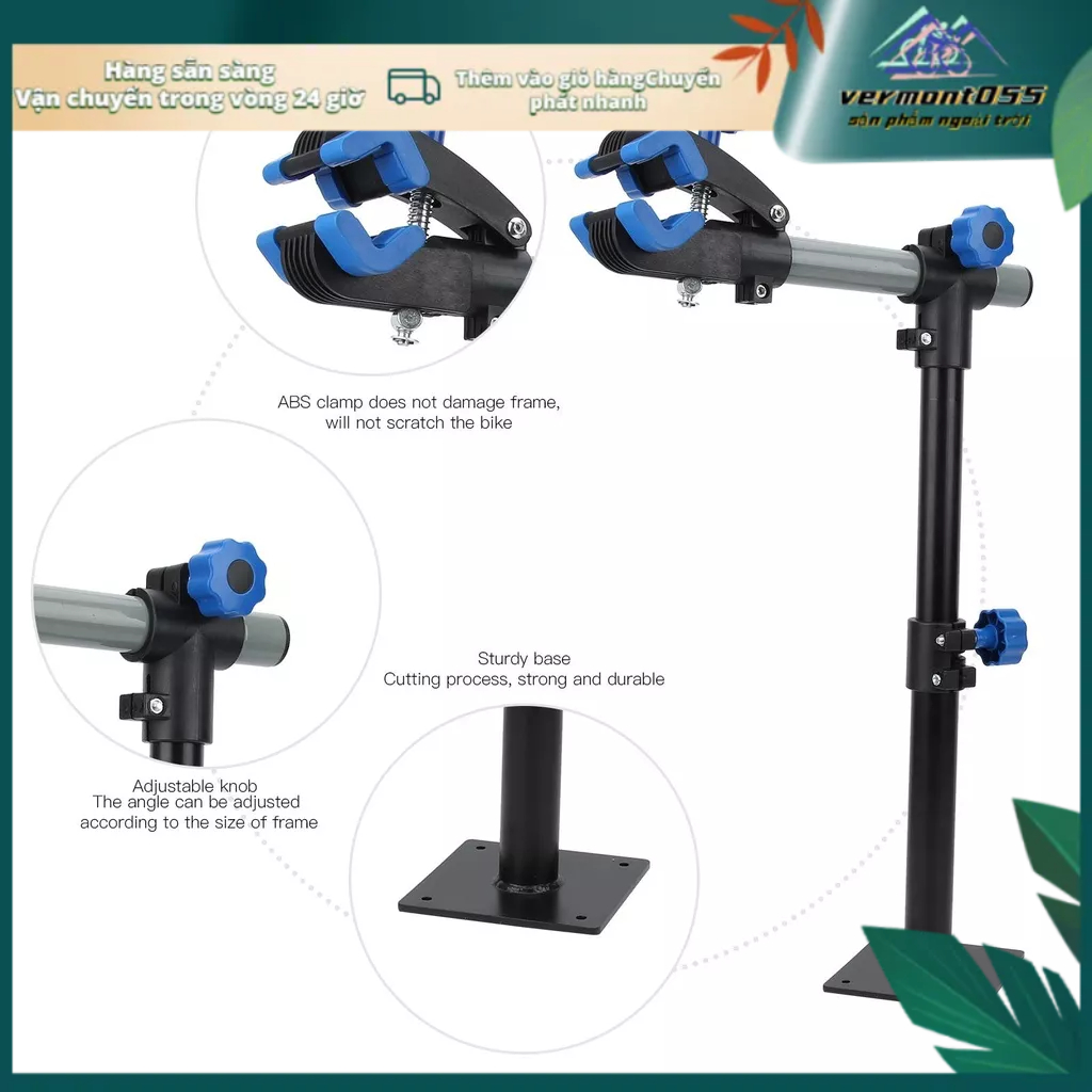 Có thể bán buôn Giá đỡ sửa chữa xe đạp treo tường Xe Chiều cao có thể điều chỉnh Kẹp bảo dưỡng Chân đế Vermont055 Hàng giao ngay