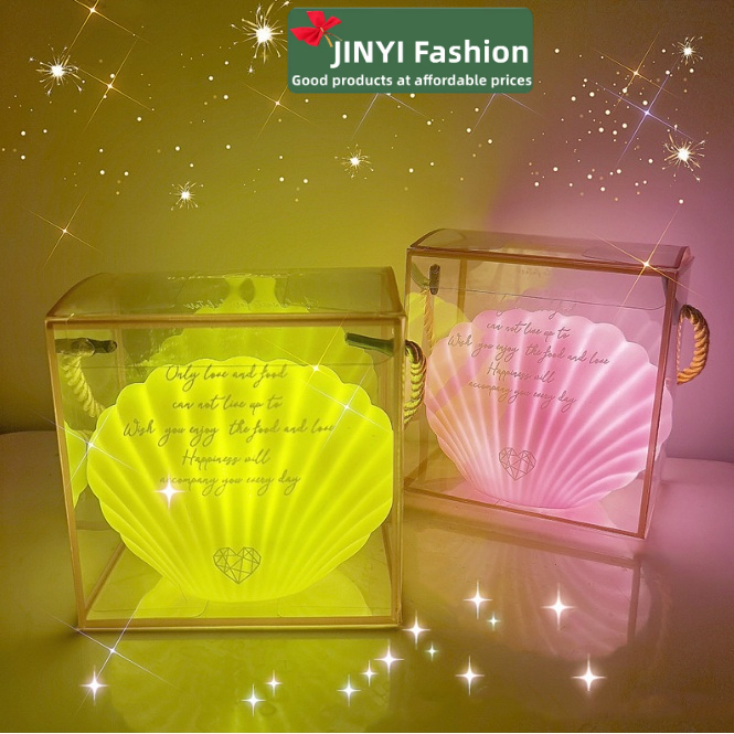 Bộ Hộp Đèn LED Ngủ Hình Vỏ Sò Ngọt Ngào Trang Trí Nhà Cửa