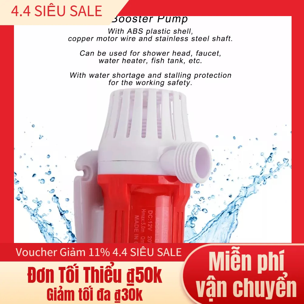 Wisconsin059 Máy bơm tăng áp Nước tuần hoàn không chổi than 1200L / h 20W DC12V cho B