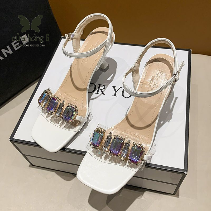 🙌 Sandal Cao Gót Thiết Kế Mỏng Cao Cấp Thời Trang Mùa Hè Theo Phong Cách Pháp Cho Nữ
