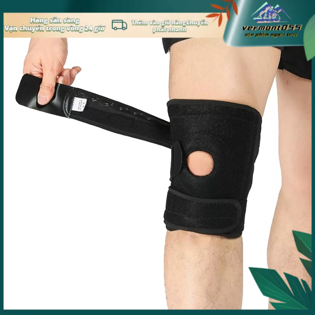 Có thể bán buôn Khum Bảo Vệ Đầu Gối Đen Free Size Chống Trượt Có Thể Điều Chỉnh Nẹp cho Đi Xe Đạp Vermont055 Hàng giao ngay