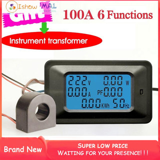 Đồng hồ đo điện áp AC 110v-250v 100A LCD