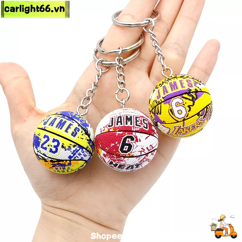 Móc Khóa Hình Cầu Thủ Bóng Rổ nba Kobe Curry James