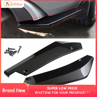 ⚡Hot Sale⚡Universal Car Rear Bumper Protector Lip Diffuser Spoiler Splitter Glossy Black-ISHOW