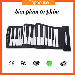 Di động 61 phím cầm tay đàn piano usb chìa khóa điện tử silicone đàn piano gấp bàn phím đàn piano mềm md61