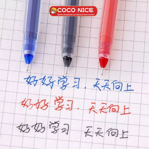 Bút Mực gel Ngòi 0.5mm Họa Tiết Sợi carbon Đen / Đỏ / Xanh