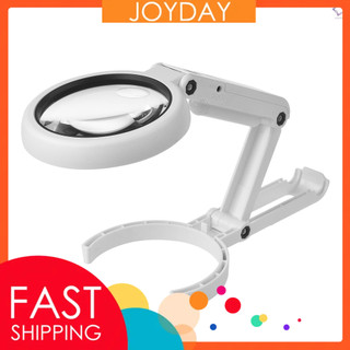 Kính Lúp Để Bàn Phóng Đại 5x / 10x Có Đèn Led Và Giá Đỡ Tiện Dụng