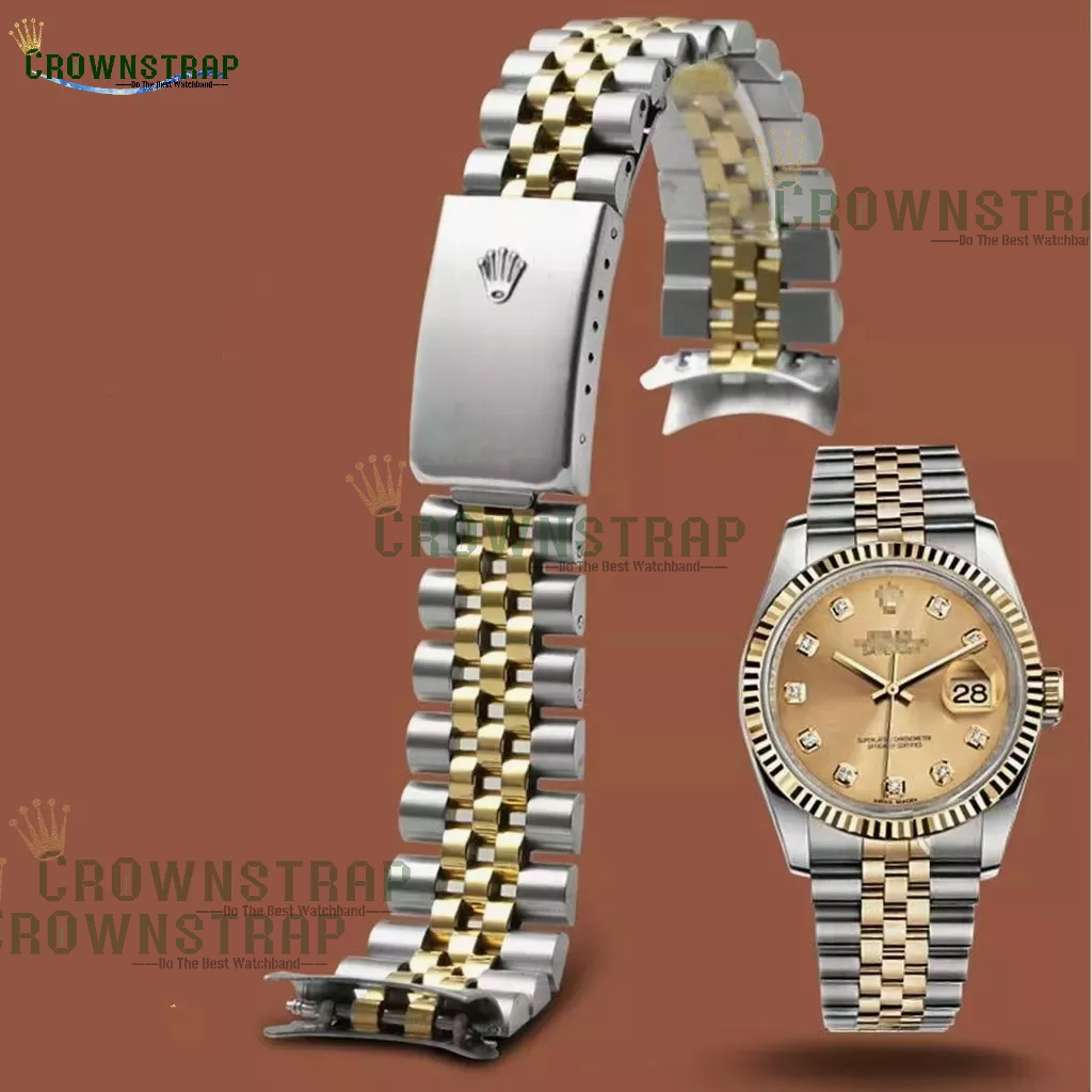 ROLEX Dây Đồng Hồ Đeo Tay Thời Trang Bằng Thép Không Gỉ 13mm / 17mm / 18mm / 19mm / 20mm / 21mm / 22mm