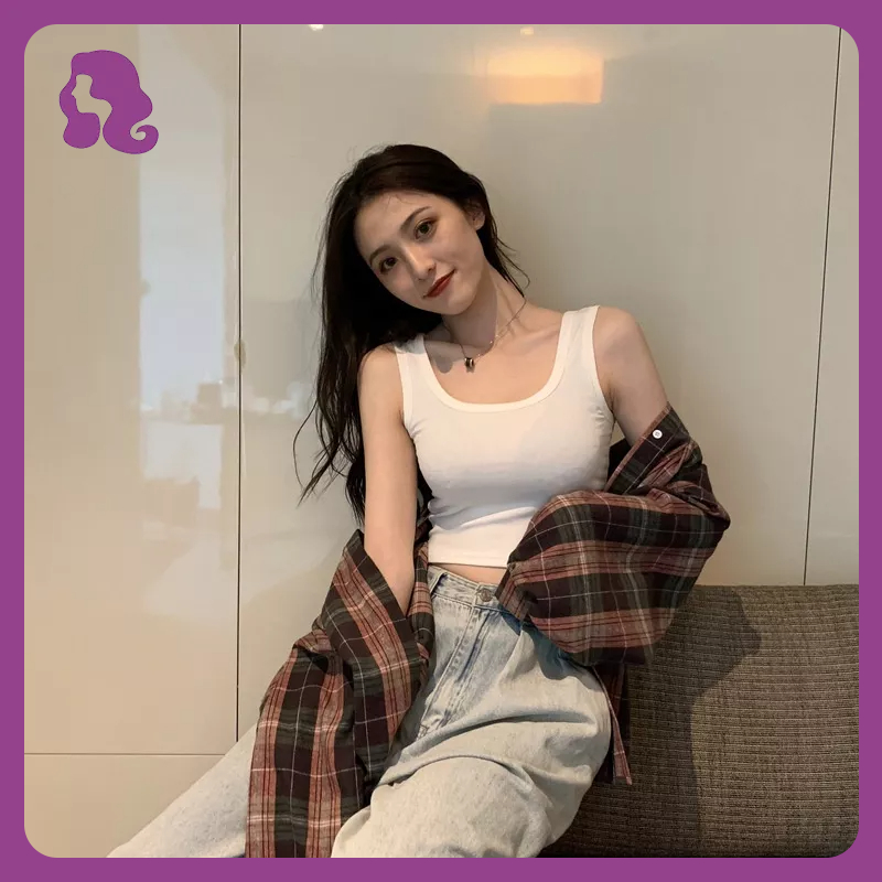 Áo Lửng Không Tay Lưng Cao Thời Trang Quyến Rũ Cho Nữ