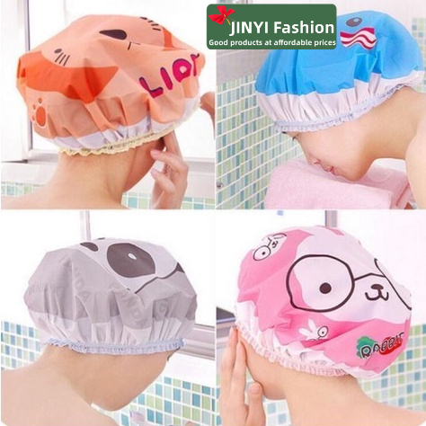 Mũ Trùm Tóc Khi Tắm Chống Thấm Nước In Họa Tiết Hoạt Hình Dễ Thương