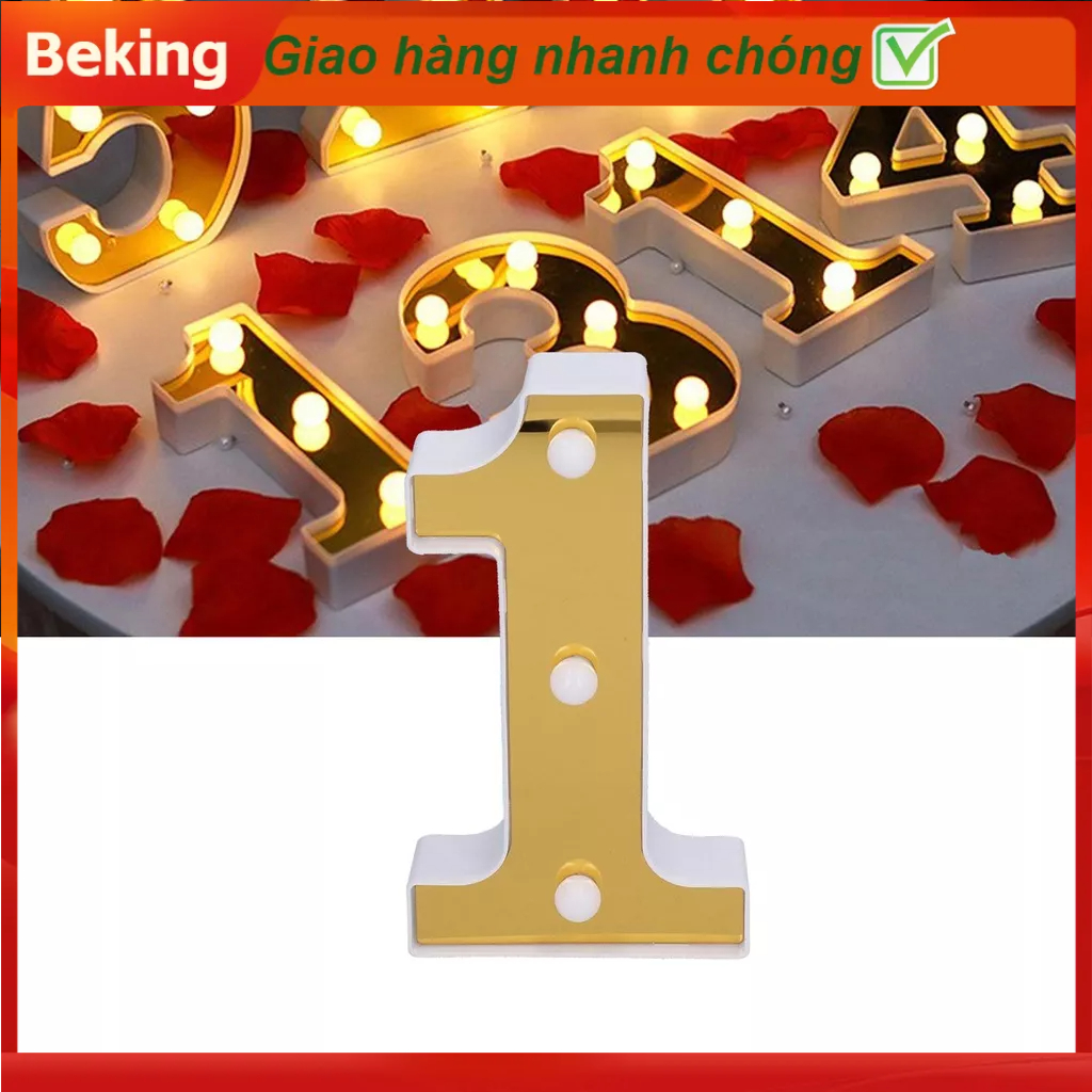 Beking Số 1 Ký Đèn LED Trang Trí Cho Đám Cưới Sinh Nhật Giáng Nhà Thanh Trắng Ấm