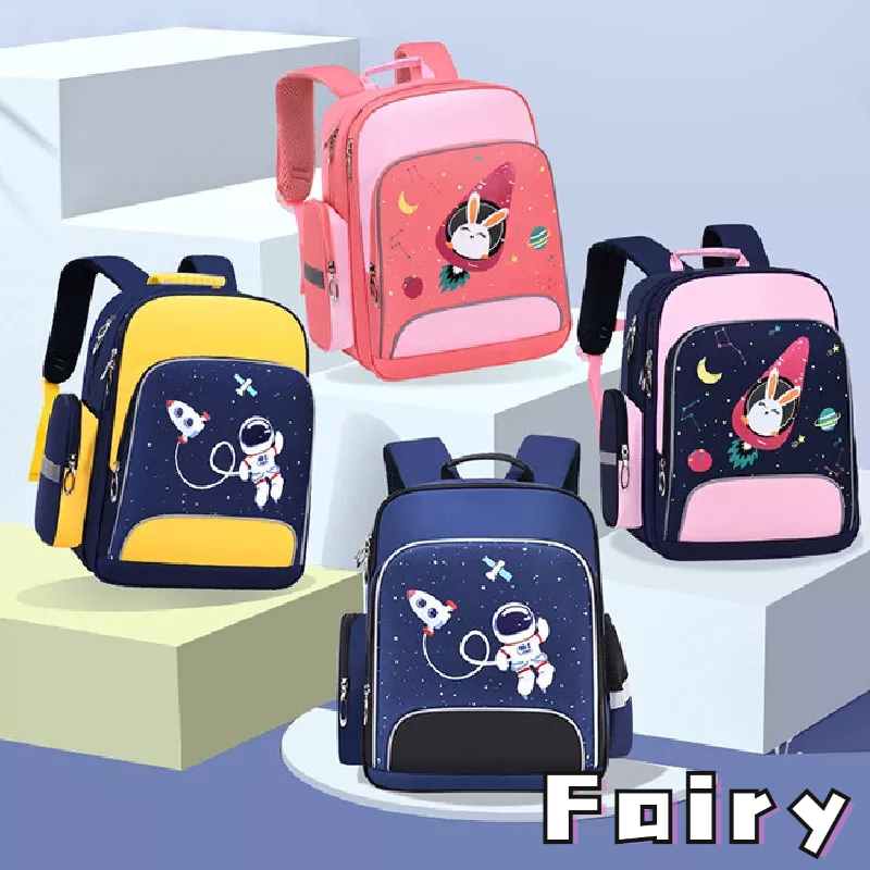 Ba Lô Đi Học Họa Tiết Phi Hành Gia Hoạt Hình Cho Bé Lớp 1-6