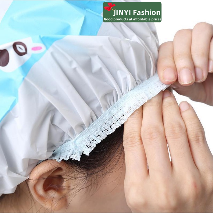 Mũ Trùm Tóc Khi Tắm Chống Thấm Nước In Họa Tiết Hoạt Hình Dễ Thương
