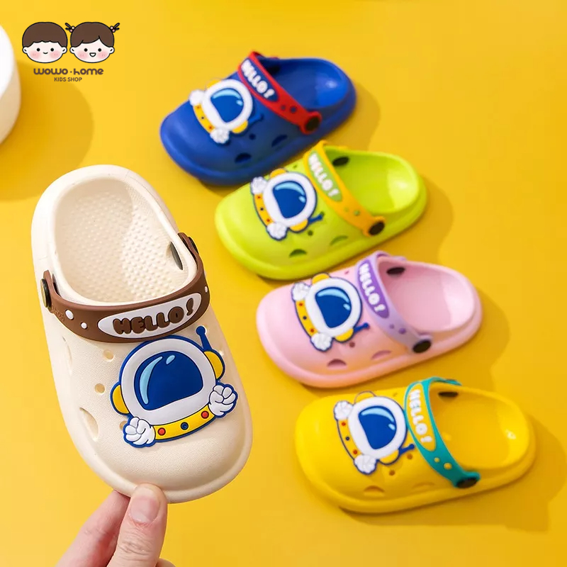 WO·WO Dép Quai Chéo Đế Mềm Chống Trượt Cho Bé
