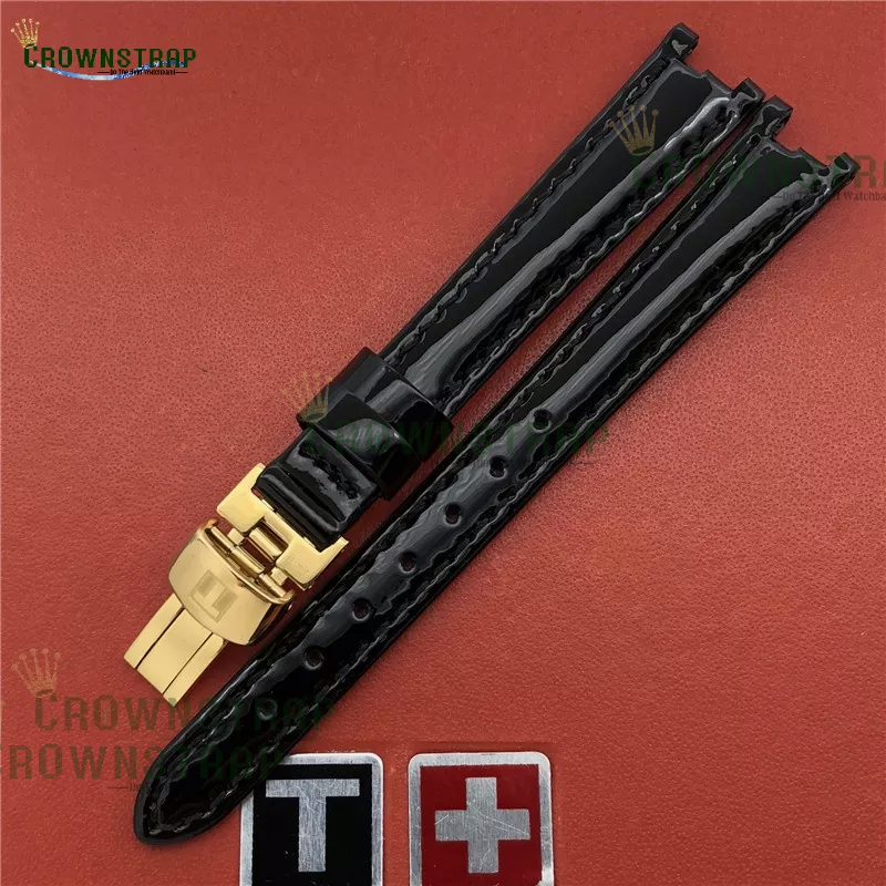 Dây Đeo Da 1853Trend Cho Đồng Hồ Tissot T094094210Dây Đeo Đồng Hồ Lấp Lánh 12mm Dành Cho Nữ