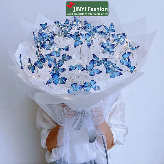 Phụ Kiện Trang Trí Tóc Hình Bướm Bằng Lưới Hai Lớp 4.5Cm