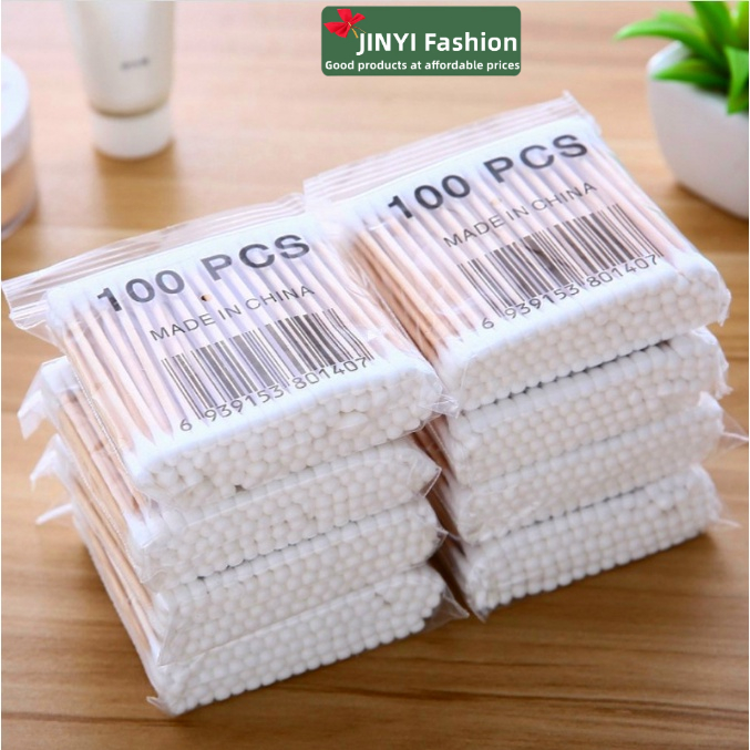 Set 100 Tăm Bông cotton Hai Đầu Dùng Một Lần Đa Năng Tiện Lợi