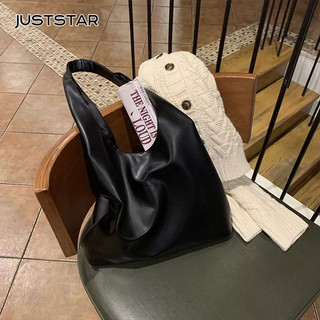 JUST STAR Túi Xách Đeo Vai Sức Chứa Lớn Phong Cách Hàn Quốc Thời Trang Cho Nữ