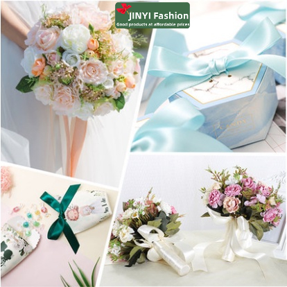 Cuộn Dây Ruy Băng Polyester Nhiều Màu Sắc 22M * 2CM Trang Trí Bó Hoa Cưới