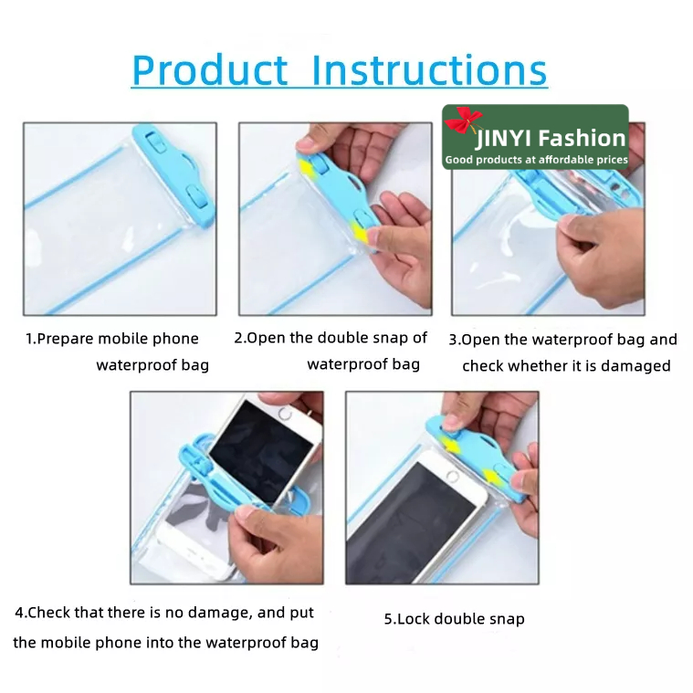 Glow điện thoại di động túi chống thấm~Bơi trôi trong suốt màn hình cảm ứng túi chống thấm nước chụp ảnh dưới nước