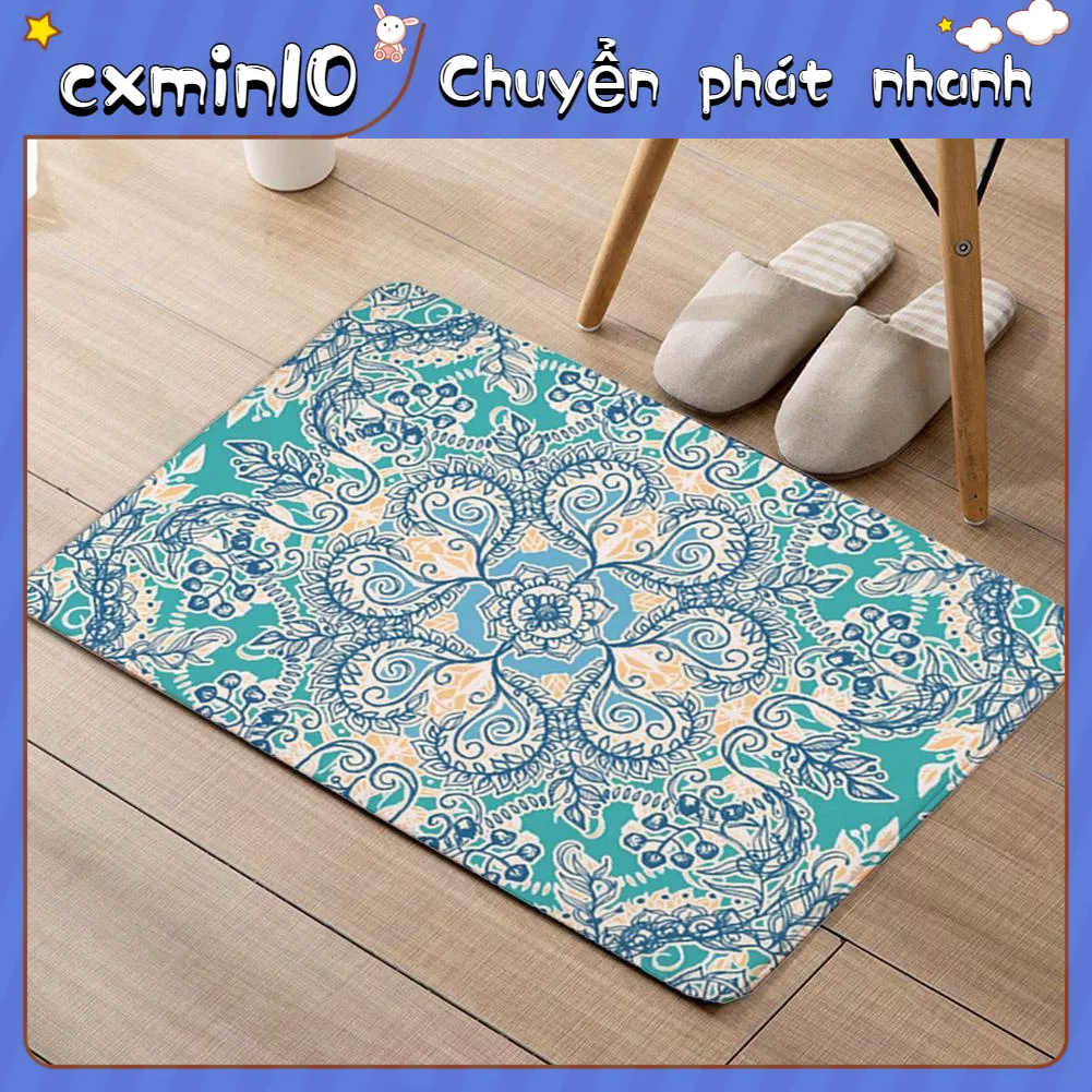 Onemore Phong Cách Hoa Retro Mềm Dép Nỉ ADSC0012 Thảm Nhà Bếp Chống Trơn Trượt Thấm Nước 40*60Cm