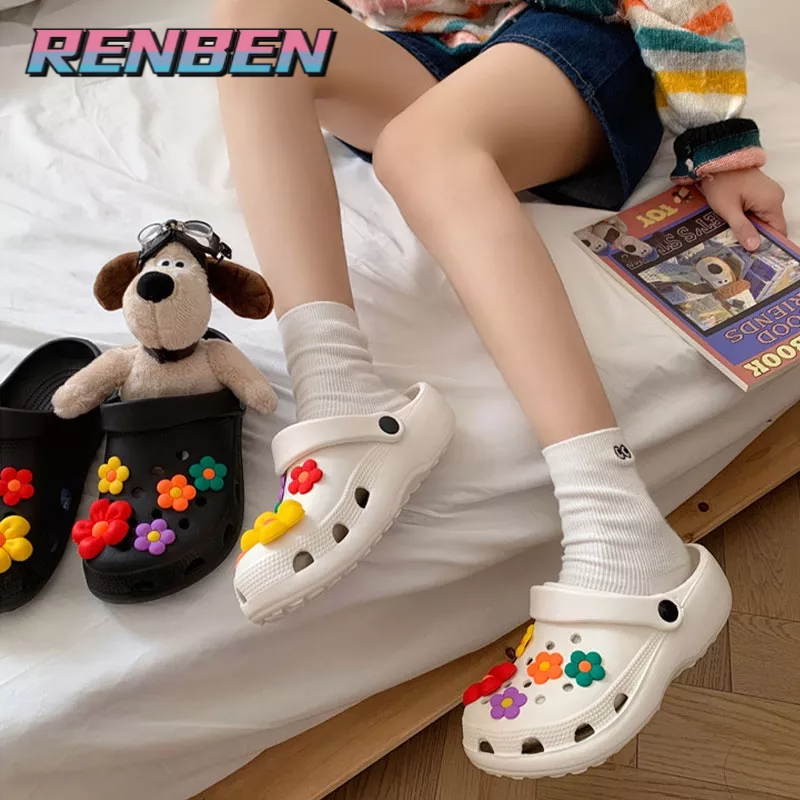 Xăng đan RENBEN đế dày mềm mại chống trượt họa tiết hoạt hình xinh xắn cho nữ