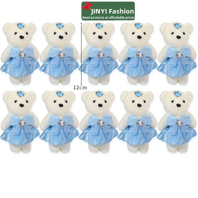 Gấu Bông Teddy Mini 12Cm * 8CM Trang Trí Hộp Quà Tặng Đám Cưới